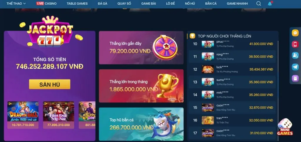 Giới hạn tiền gửi Win55